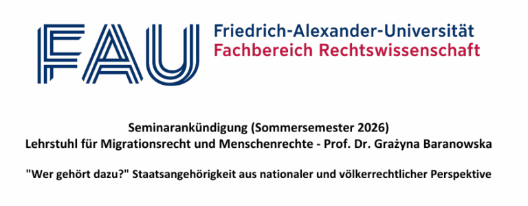 Seminarankündigung SoSe 2026